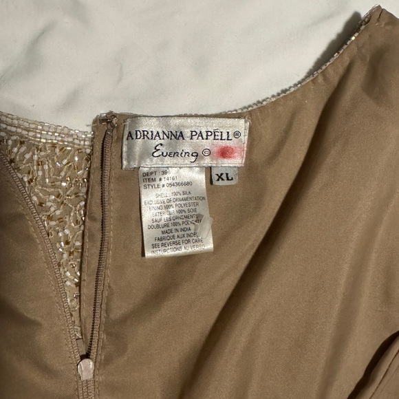 Adrianna Papell Gold Beaded XL Women's Top - Picture 4 of 5